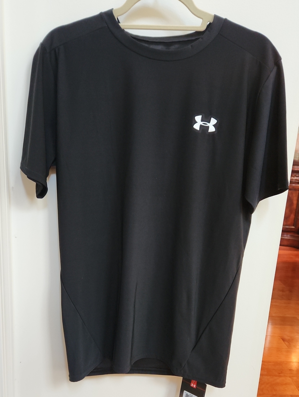 Under Armour Black Short Sleeve Heatgear Performance Tee, Compression Fit